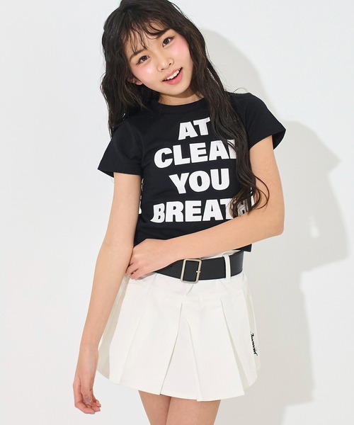 ANAP GiRL(アナップガール)の「メッセージロゴ ミニ Tシャツ(Tシャツ/カットソー・キッズ・ブラック/ホワイト/イエロー・S/XS/M)」の20枚目の写真