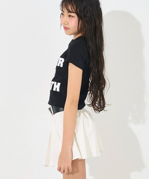 ANAP GiRL(アナップガール)の「メッセージロゴ ミニ Tシャツ(Tシャツ/カットソー・キッズ・ブラック/ホワイト/イエロー・S/XS/M)」の21枚目の写真