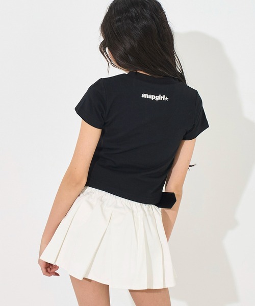 ANAP GiRL(アナップガール)の「メッセージロゴ ミニ Tシャツ(Tシャツ/カットソー・キッズ・ブラック/ホワイト/イエロー・S/XS/M)」の22枚目の写真