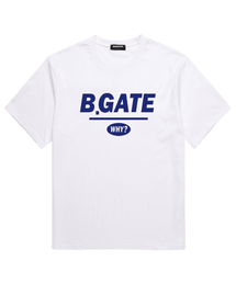 B-GATE ロゴ 半袖Tシャツ (BRTS001) ホワイト/ブルー