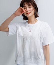 【WEB限定】トロンプルイユ レースキャミソール Tシャツ