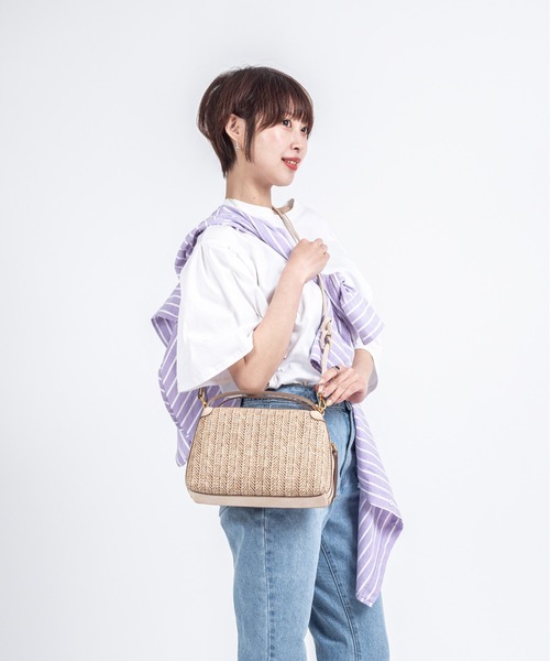 GIANNI CHIARINI(ジャンニ キアリーニ)の「【GIANNI CHIARINI/ジャンニキアリーニ】2WAY ストロー素材ハンドバッグ レザーハンドル かごバッグ(かごバッグ・レディース・ベージュ/ナチュラル・FREE)」の14枚目の写真
