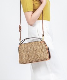 GIANNI CHIARINI（ジャンニ キアリーニ）の「【GIANNI CHIARINI/ジャンニキアリーニ】2WAY ストロー素材ハンドバッグ レザーハンドル　かごバッグ（かごバッグ）」