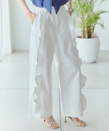 ラッフルフリルデザインデニム