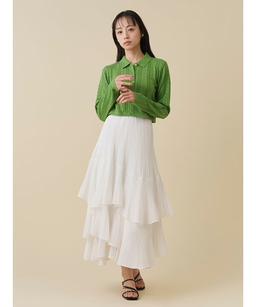 SNIDEL(スナイデル)の「ボリュームティアードスカート(スカート・レディース・ホワイト/ブラウン/カーキ・0/1)」の15枚目の写真
