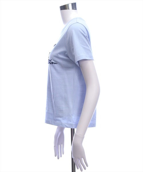 CLEAR BASIC（クリアベーシック）の「コード刺繍Tシャツ［骨格ウェーブ/コンパクト/きれいめカジュアル/半袖/ベーシック］（Tシャツ/カットソー・レディース・ホワイト系その他2/オフホワイト/サックスブルー/ブラック/ネイビー・F）」の12枚目の写真