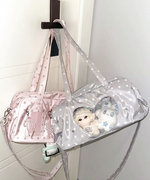 LA VORAGINE（ラ ヴォラジネ）の「キラー バッグ 星柄 天使 コレクション デザイン ユニセックス ショルダーバッグ（ショルダーバッグ・レディース・A/ピンク/ホワイト/ブルー・FREE）」の22枚目の写真
