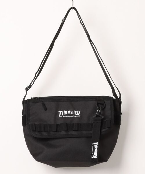 THRASHER（スラッシャー）の「THRASHER FLAP SHOULDER(ST)（ショルダーバッグ・メンズ・ブラック系その他2/ブラック系その他・FREE）」の2枚目の写真