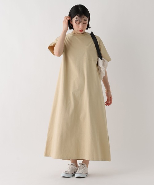 BAYFLOW（ベイフロー）の「［WEB限定]機能性カットTシャツワンピース（ワンピース・レディース・ベージュ/ライトグレー/ブラック/オフホワイト・MEDIUM/SMALL）」の15枚目の写真