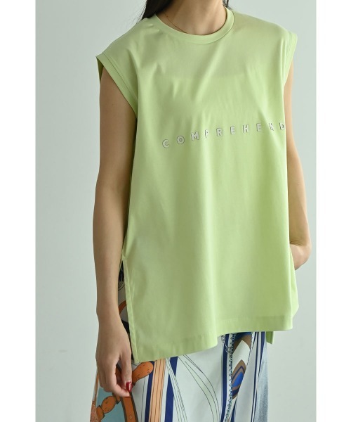 marjour(マージュール)の「3D Logo French Sleeve Tee(Tシャツ/カットソー・レディース・イエロー/グレー・M)」の1枚目の写真