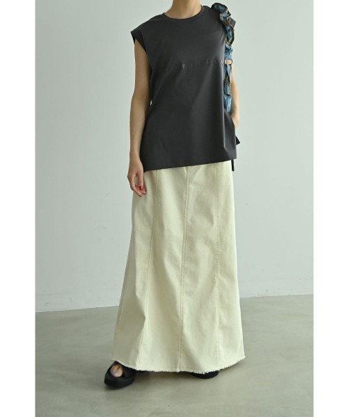 marjour(マージュール)の「3D Logo French Sleeve Tee(Tシャツ/カットソー・レディース・イエロー/グレー・M)」の14枚目の写真