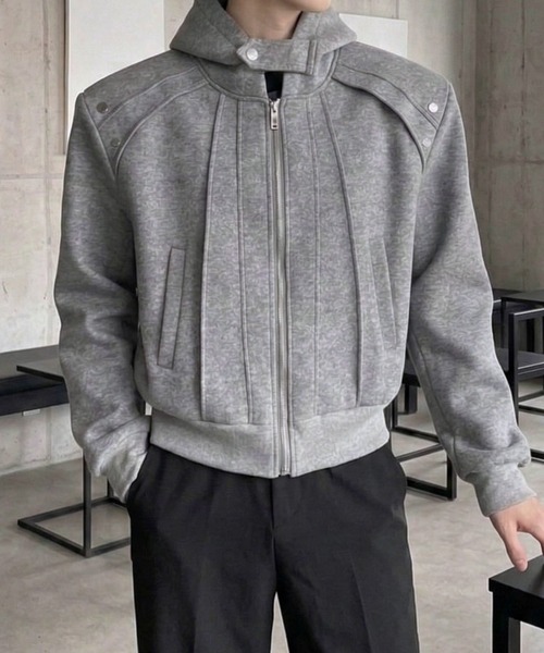 Otte（オッテ）の「アーバンエッジジップアップパーカー（パーカー・メンズ・グレー/ブラック・LARGE/MEDIUM）」の3枚目の写真
