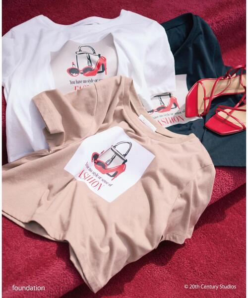 PROPORTION BODY DRESSING（プロポーションボディドレッシング）の「【プラダを着た悪魔コラボ】フロントプリントコンパクトＴシャツ / 1216160506（Tシャツ/カットソー・レディース・ブラック/ブラウン系その他/ホワイト・FREE）」の3枚目の写真