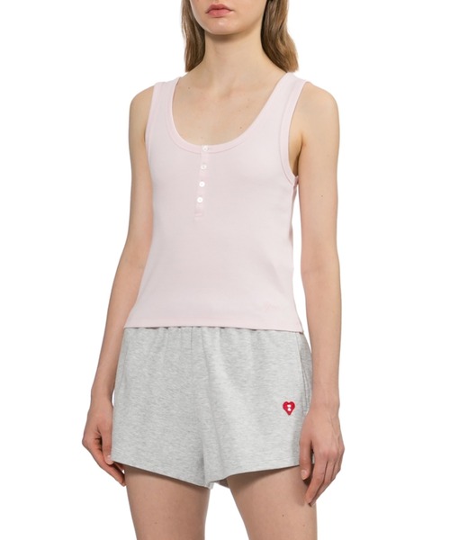A BATHING APE（アベイシングエイプ）の「RIB POINTELLE CAMISOLE #2（タンクトップ・レディース・ピンク/アイボリー/グレー・SMALL/X-SMALL）」の9枚目の写真