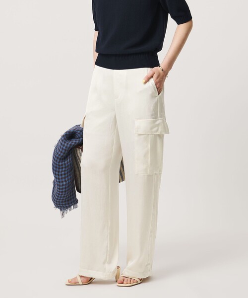 UNITED ARROWS(ユナイテッドアローズ)の「サテン クリーン ポケット パンツ OFF WHITE ‐ウォッシャブル‐(カーゴパンツ・レディース・オフホワイト・36/34/38)」の3枚目の写真