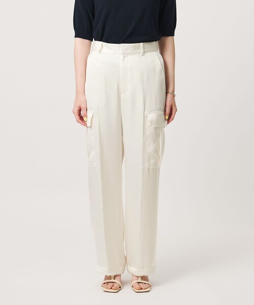 UNITED ARROWS(ユナイテッドアローズ)の「サテン クリーン ポケット パンツ OFF WHITE ‐ウォッシャブル‐(カーゴパンツ・レディース・オフホワイト・36/34/38)」の5枚目の写真