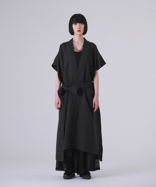 狐独（コドク）の「キモノオビロングジレ/SETUP対応（ベスト・メンズ・ブラック/ライトグレー・LARGE/MEDIUM）」の19枚目の写真
