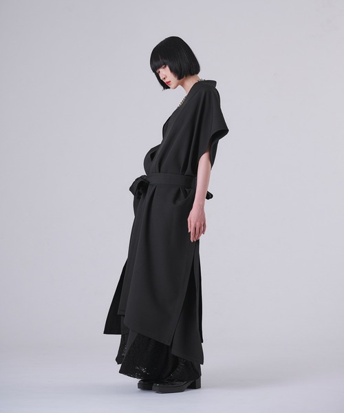 狐独（コドク）の「キモノオビロングジレ/SETUP対応（ベスト・メンズ・ブラック/ライトグレー・LARGE/MEDIUM）」の20枚目の写真