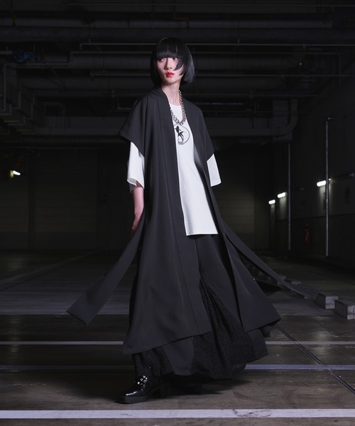 狐独（コドク）の「キモノオビロングジレ/SETUP対応（ベスト・メンズ・ブラック/ライトグレー・LARGE/MEDIUM）」の4枚目の写真