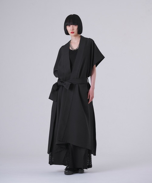 狐独（コドク）の「キモノオビロングジレ/SETUP対応（ベスト・メンズ・ブラック/ライトグレー・LARGE/MEDIUM）」の13枚目の写真