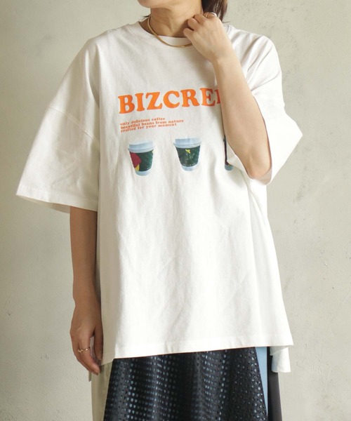 BIZ CREEK(ビズクリーク)の「BIZCREEKロゴT(Tシャツ/カットソー・レディース・グレー/ブラック/ホワイト/ピンク・FREE)」の2枚目の写真