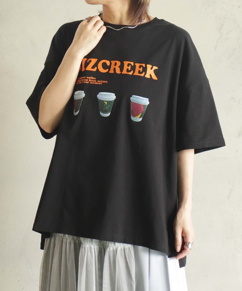 BIZ CREEK(ビズクリーク)の「BIZCREEKロゴT(Tシャツ/カットソー・レディース・グレー/ブラック/ホワイト/ピンク・FREE)」の3枚目の写真