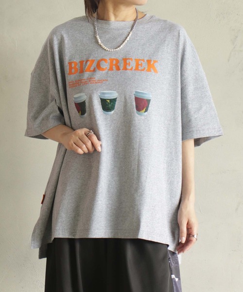 BIZ CREEK(ビズクリーク)の「BIZCREEKロゴT(Tシャツ/カットソー・レディース・グレー/ブラック/ホワイト/ピンク・FREE)」の8枚目の写真