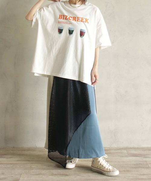 BIZ CREEK(ビズクリーク)の「BIZCREEKロゴT(Tシャツ/カットソー・レディース・グレー/ブラック/ホワイト/ピンク・FREE)」の16枚目の写真