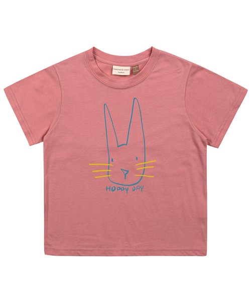 BEACHESAND CREAM KIDS(ビーチスアンドクリームキッズ)の「ホピーデイ 半袖Tシャツ インディピンク(Tシャツ/カットソー・レディース・ピンク・SMALL/MEDIUM/LARGE)」の1枚目の写真