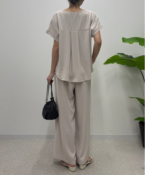 Jena espace merveilleux（ジェナ　エスパスメルヴェイユ）の「スキッパーセットアップ（ワンピース・レディース・ベージュ/チャコールグレー・FREE）」の8枚目の写真