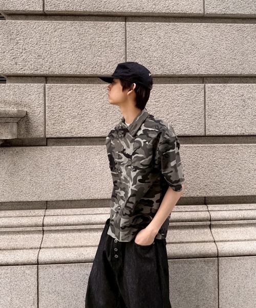 kutir(クティール)の「FIREMAN RIPSTOP NYLON SHIRT/ファイヤーマンリップストップナイロンシャツ(シャツ/ブラウス・メンズ・カーキ/ブラック・MEDIUM/LARGE)」の14枚目の写真