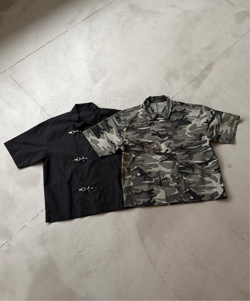 kutir(クティール)の「FIREMAN RIPSTOP NYLON SHIRT/ファイヤーマンリップストップナイロンシャツ(シャツ/ブラウス・メンズ・カーキ/ブラック・MEDIUM/LARGE)」の3枚目の写真