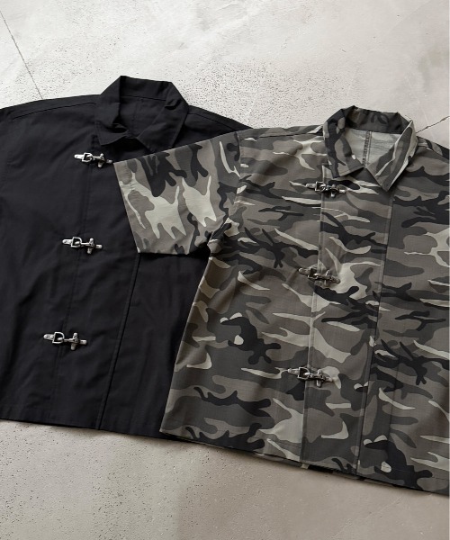 kutir(クティール)の「FIREMAN RIPSTOP NYLON SHIRT/ファイヤーマンリップストップナイロンシャツ(シャツ/ブラウス・メンズ・カーキ/ブラック・MEDIUM/LARGE)」の4枚目の写真