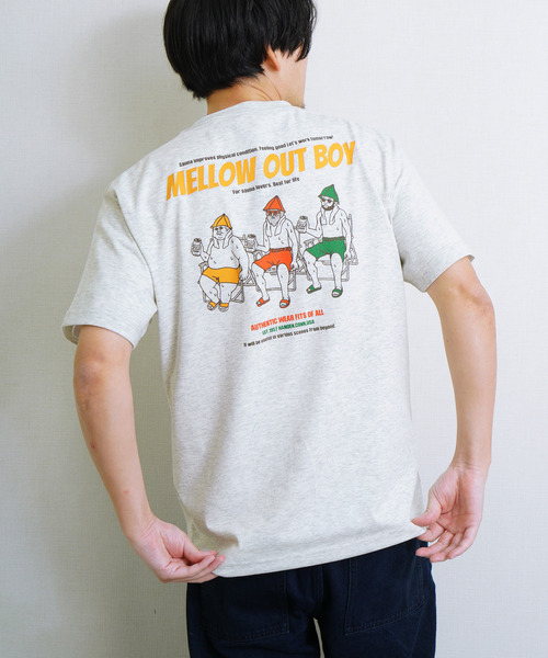 Duckster(ダックスター)の「DUCKSTER TC度詰め天竺 OJISAN3サウナーズ半袖Tシャツ(Tシャツ/カットソー・メンズ・ブラック/ミント/ホワイト/ライトピンク・LARGE/MEDIUM/X-LARGE)」の2枚目の写真