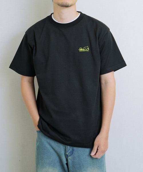 Duckster(ダックスター)の「DUCKSTER TC度詰め天竺 OJISAN3サウナーズ半袖Tシャツ(Tシャツ/カットソー・メンズ・ブラック/ミント/ホワイト/ライトピンク・LARGE/MEDIUM/X-LARGE)」の9枚目の写真
