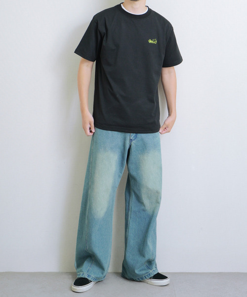 Duckster(ダックスター)の「DUCKSTER TC度詰め天竺 OJISAN3サウナーズ半袖Tシャツ(Tシャツ/カットソー・メンズ・ブラック/ミント/ホワイト/ライトピンク・LARGE/MEDIUM/X-LARGE)」の8枚目の写真