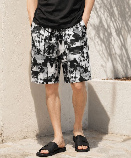 NAVY(ネイビー)の「【SARARI /サラリ】通気性 速乾 モノトーン総柄メッシュショーツ(その他パンツ・メンズ・グリーン系その他/ブラック系その他/ホワイト系1/グレー系その他2/ホワイト系2/グレー系その他・M/L/XL)」の1枚目の写真