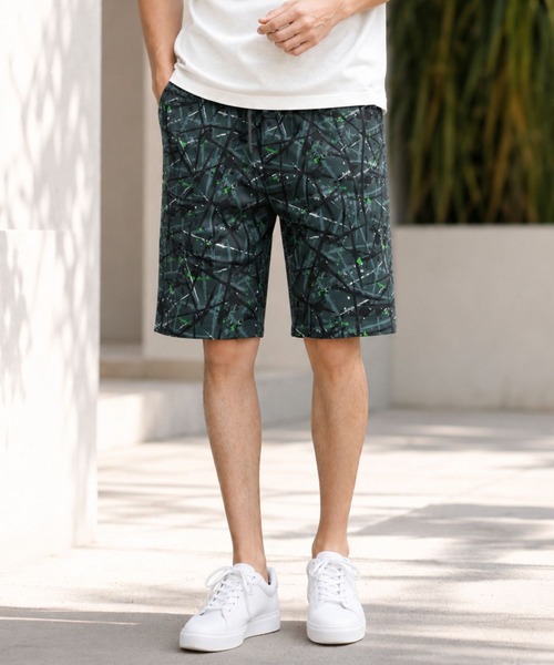 NAVY(ネイビー)の「【SARARI /サラリ】通気性 速乾 モノトーン総柄メッシュショーツ(その他パンツ・メンズ・グリーン系その他/ブラック系その他/ホワイト系1/グレー系その他2/ホワイト系2/グレー系その他・M/L/XL)」の4枚目の写真