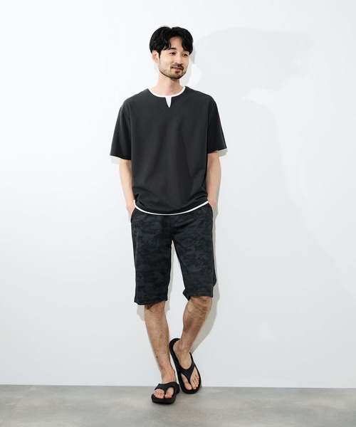 NAVY(ネイビー)の「【SARARI /サラリ】通気性 速乾 モノトーン総柄メッシュショーツ(その他パンツ・メンズ・グリーン系その他/ブラック系その他/ホワイト系1/グレー系その他2/ホワイト系2/グレー系その他・M/L/XL)」の18枚目の写真