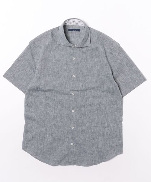 g-stage（ジーステージ）の「【RS】【g-stage】綿麻シャンブレー半袖シャツ（シャツ/ブラウス・メンズ・ネイビー/レッド/ホワイト/グレー・48/50/46）」の19枚目の写真