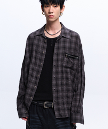 RSSC（アールエスエスシー）の「RIVET ZIPPER CHECK SHIRT - CHARCOAL（シャツ/ブラウス）」