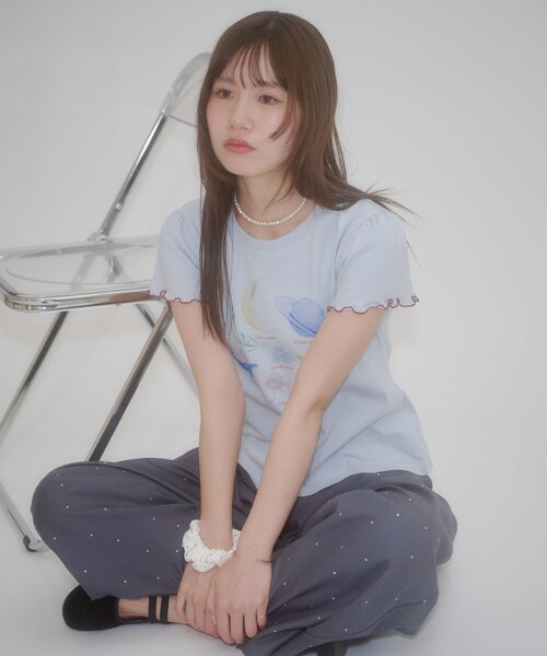DISCOAT(ディスコート)の「【umm.】ラインストーンタックワイドパンツ(その他パンツ・レディース・ライトグレー/チャコールグレー・FREE)」の16枚目の写真