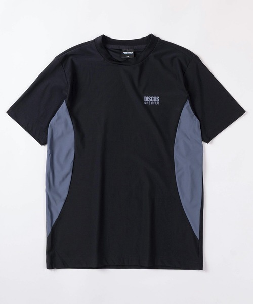 DISCUS(ディスカス)の「【71】【DISCUS/ディスカス】【激冷】 ワンポイントロゴ バイカラー サイドキリカエ クルーネックTシャツ/ストレッチ/接触冷感/速乾/UVカット(Tシャツ/カットソー・メンズ・ライトグレー/ホワイト/ブラック/ネイビー/カーキ/ブルー/ホワイト系その他/ブラック系その他・M/L)」の5枚目の写真
