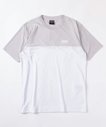 【71】【DISCUS/ディスカス】【激冷】 ワンポイントロゴ バイカラー サイドキリカエ クルーネックTシャツ/ストレッチ/接触冷感/速乾/UVカット