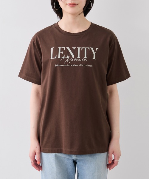 VIS(ビス)の「フォト&ロゴアソートプリントTシャツ/接触冷感・汗染み防止(Tシャツ/カットソー・レディース・ホワイト/ブラウン/ピンク・FREE)」の20枚目の写真