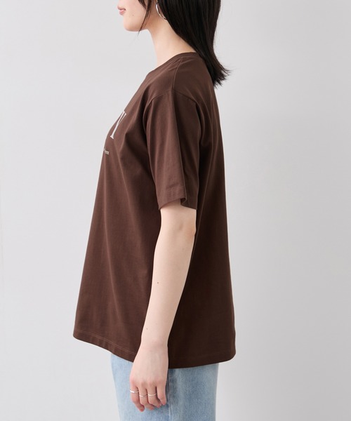 VIS(ビス)の「フォト&ロゴアソートプリントTシャツ/接触冷感・汗染み防止(Tシャツ/カットソー・レディース・ホワイト/ブラウン/ピンク・FREE)」の19枚目の写真