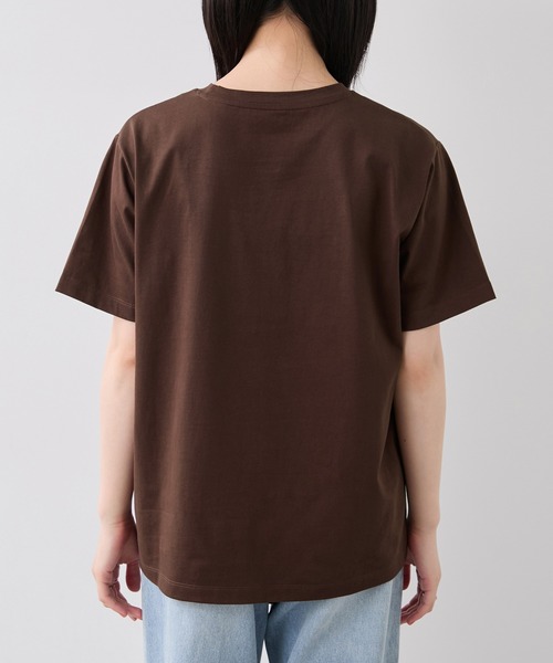 VIS(ビス)の「フォト&ロゴアソートプリントTシャツ/接触冷感・汗染み防止(Tシャツ/カットソー・レディース・ホワイト/ブラウン/ピンク・FREE)」の18枚目の写真