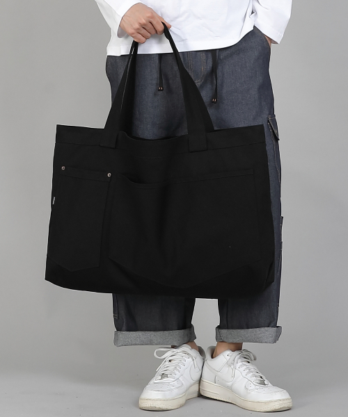 SAINTCREW(セントクルー)の「ダブルペンタゴンポケットEXワイドエコバッグDPP-161ブラック(エコバッグ/サブバッグ・メンズ・その他・フリー)」の4枚目の写真