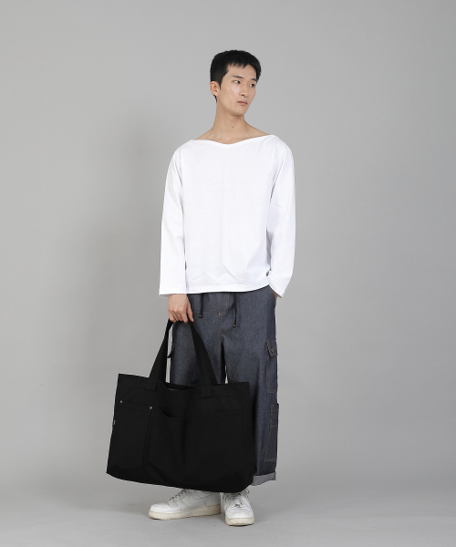SAINTCREW(セントクルー)の「ダブルペンタゴンポケットEXワイドエコバッグDPP-161ブラック(エコバッグ/サブバッグ・メンズ・その他・フリー)」の7枚目の写真