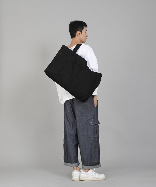 SAINTCREW(セントクルー)の「ダブルペンタゴンポケットEXワイドエコバッグDPP-161ブラック(エコバッグ/サブバッグ・メンズ・その他・フリー)」の12枚目の写真